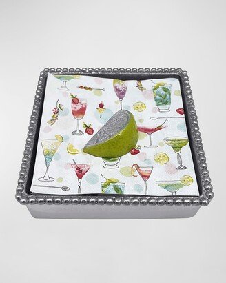 Green Lime Beaded Napkin Box