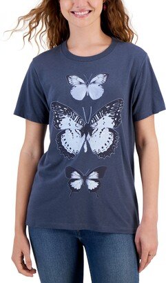 Grayson Threads, The Label Black Juniors' Triple Butterfly T-Shirt