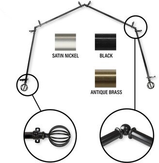 InStyleDesign Loop 4-Sided Bay Window Curtain Rod