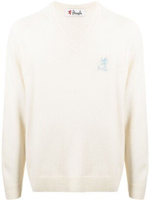 Archive embroidered-logo jumper