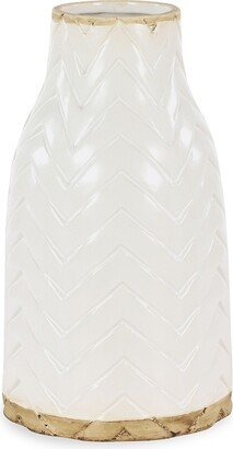 Primrose Valley Chevron Textured Ceramic Vase