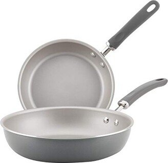 2-Piece Set Aluminum Skillet, 9.5 & 11.75, Gray Shimmer