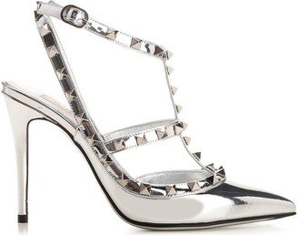 Garavani Rockstud Pointed Toe Ankle-Strap Pumps