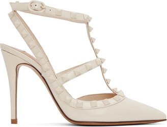 White Rockstud Heels