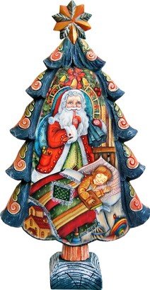 G.DeBrekht Hand Painted Christmas Night Tree Figurine