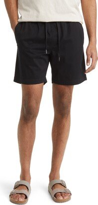 Solid Deck Stretch Cotton Shorts