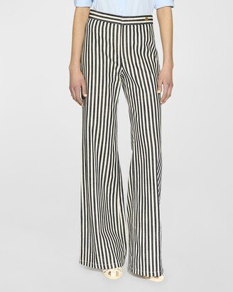 CALLAS Milano Jane Striped High-Rise Wide-Leg Pants