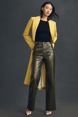 Cassie Faux Leather Super High-Rise Straight-Leg Pants