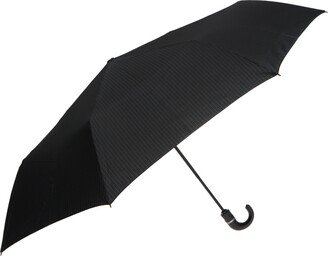 Pinstriped Folding Umbrella Unisex - Black-AA