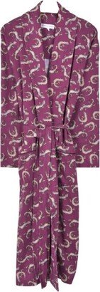 Bown of London Lightweight Men's Dressing Gown Red Gekko Claret