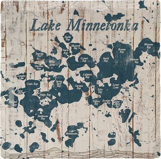 Lake Minnetonka Shabby Map Drink Coaster Set Fiv1