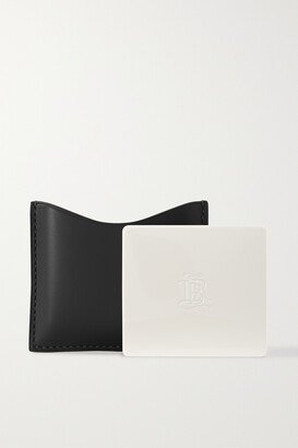 Refillable Compact And Leather Case - Black