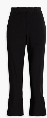 Cropped wool-blend straight-leg pants