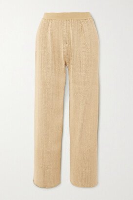 Cala Matano Cropped Silk And Cotton-blend Pants - Brown