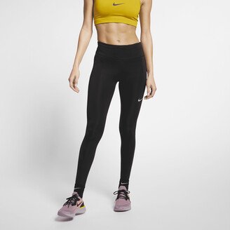 Women's Fast Mid-Rise Running Leggings in Black