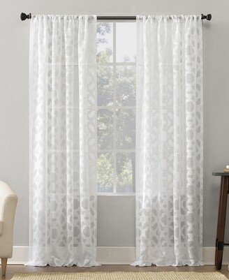 No. 918 Yvette 52 x 95 Trellis Jacquard Sheer Curtain Panel