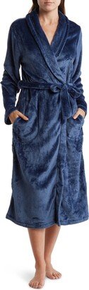 JACLYN Plush Shawl Collar Tie Waist Robe