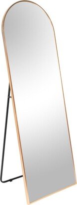 Simplie Fun Full Length Wall Mirror - 63 x 20 Arched Free Standing Body Mirror, Black Metal Framed Large Floor Mirror for Bedroom, Modern Stand Up / Leaning Mir