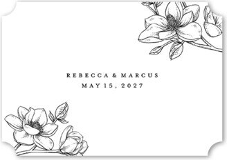 Rsvp Cards: Marvelous Magnolia Wedding Response Card, White, Pearl Shimmer Cardstock, Ticket