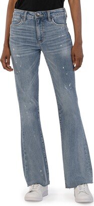 Stella Fab Ab Raw Hem High Waist Flare Jeans