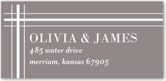 Wedding Address Labels: Set Stripe Address Label, Grey, Address Label, Matte