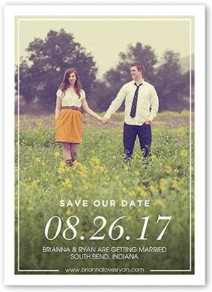 Save The Date Cards: Absolutely In Love Save The Date, White, 5X7, Matte, Signature Smooth Cardstock, Square