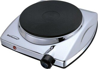 Brentwood Electric 1000W Single Hotplate in Chrome