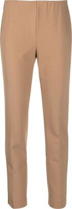 High-Waisted Slim-Cut Trousers-AE