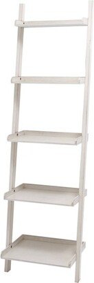 69 Farmhouse Pine Wood Leaning Shelf White - Olivia & May