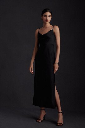 Cali Satin Cowl-Neck Midi Slip Dress