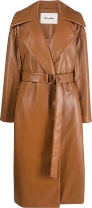 Faux-Leather Padded Coat