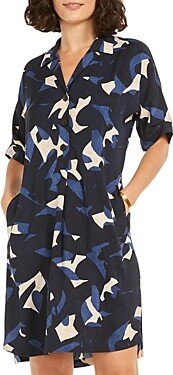 Petites Abstract Billow Dress