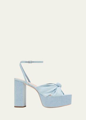 Roz Knot Platform Ankle-Strap Sandals