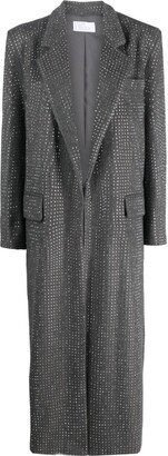 Rhinestone-Embellished Single-Breasted Coat