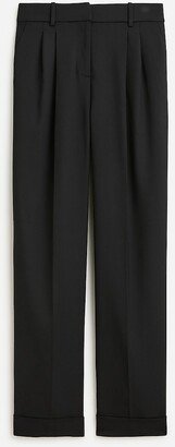 Petite wide-leg essential pant in Italian city wool blend