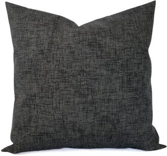 Outdoor Dark Grey Pillow Covers - Solid Pillows Shams Decorative Euro Sham Lumbar