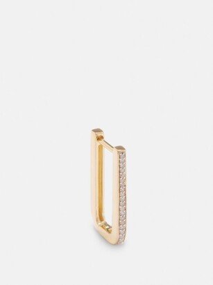 Diamond & 9kt Recycled-gold Single Hoop Earring