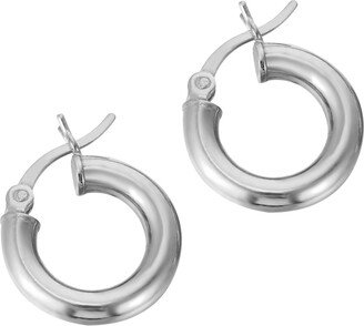 Seol + Gold Ecoated Sterling Silver 16Mm Thick Creole Hoops