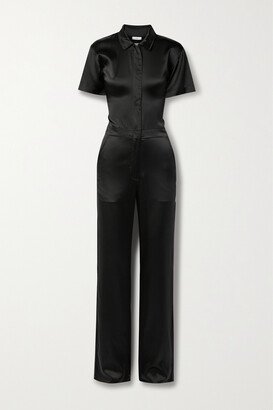 Icon Silk-blend Satin Jumpsuit - Black