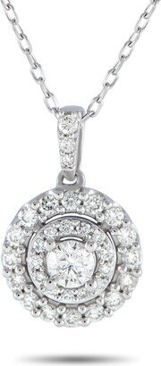 Non Branded LB Exclusive 14K White Gold 0.60ct Diamond Pendant Necklace