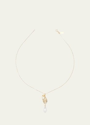 Deux Lions Jewelry 14K Yellow Gold Ayla Pearl Necklace