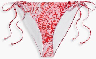 Lei printed low-rise bikini briefs