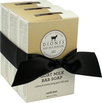 Vanilla Bean Goat Milk Bar Soap Bundle, Pack of 3