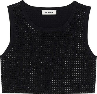 Crop Top With Rhinestones