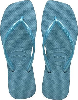 Slim Square Flip Flop Sandal (Tranquility Blue) Women's Sandals