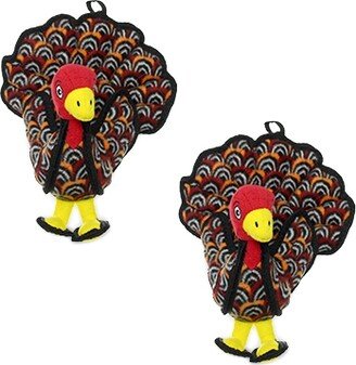 Tuffy Jr Barnyard Turkey, 2-Pack Dog Toys