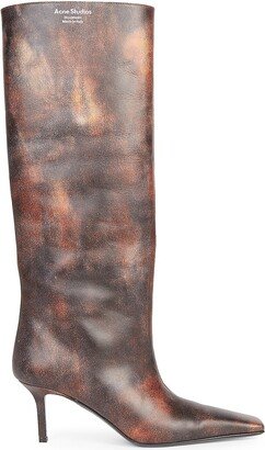 Bezither 70MM Leather Knee-High Boots