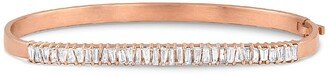 18k Rose Gold Diamond Hinged Bangle