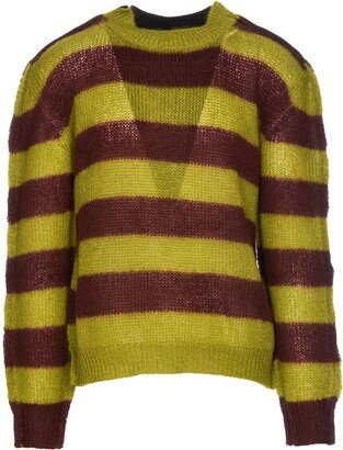 Striped Crewneck Knitted Jumper-AB