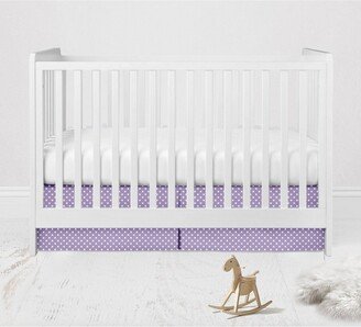 Pin Dots Crib/Toddler Bed Skirt - Lilac